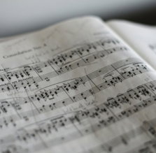 tilt selective photograph of music notes